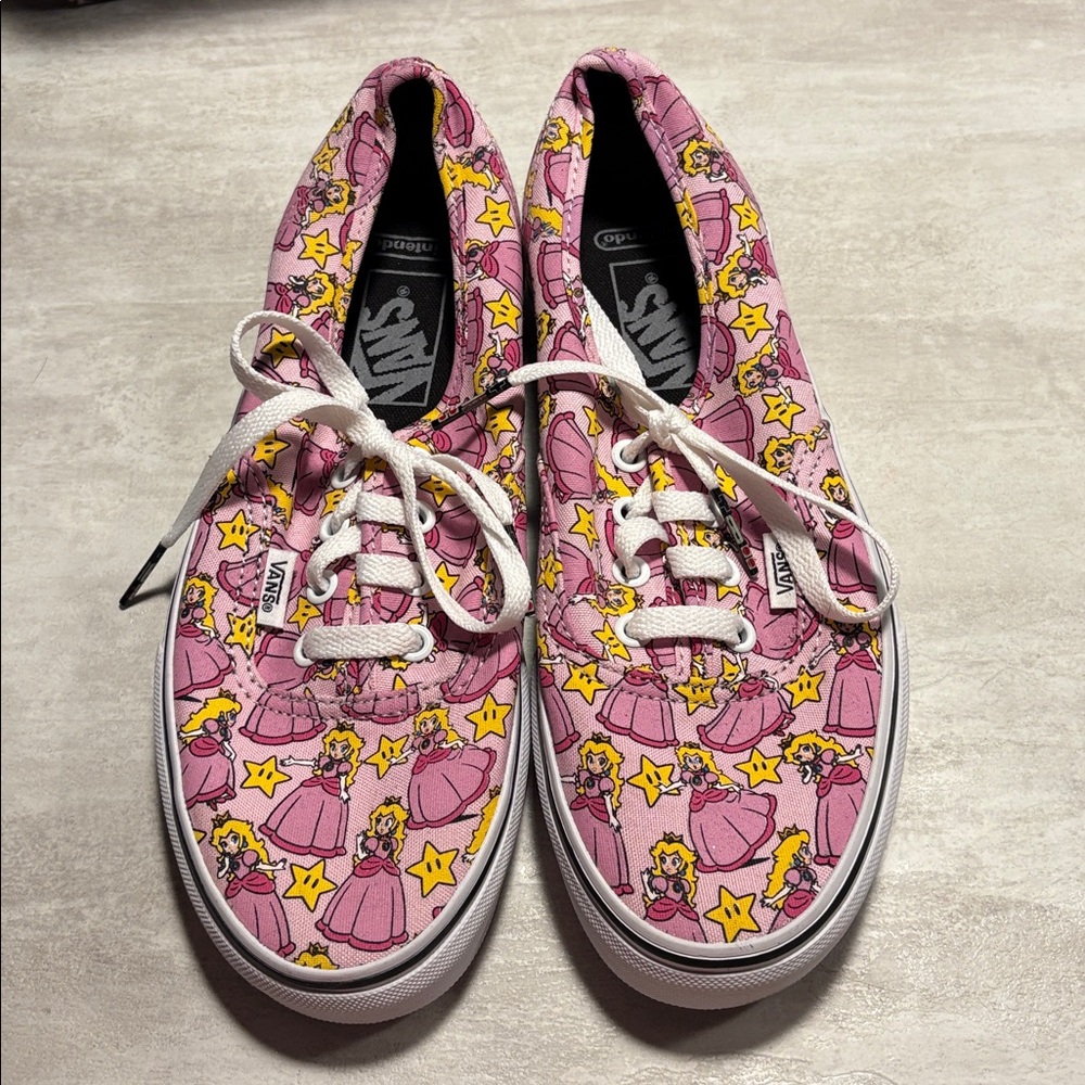 Vans Authentic Nintendo Princess Peach Low Top Trainers - Picture 14 of 16